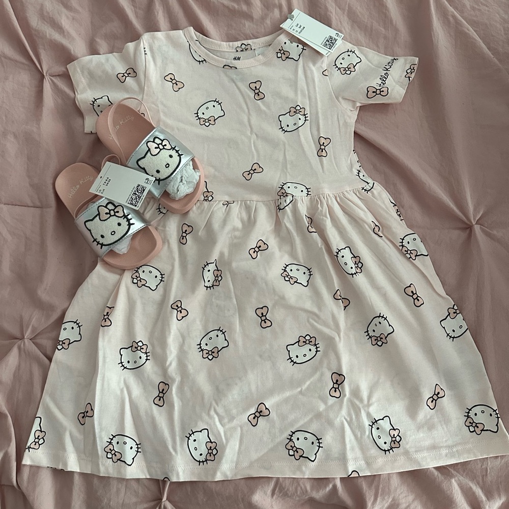 Hello Kitty Pink Kids Dress and Sandals Set